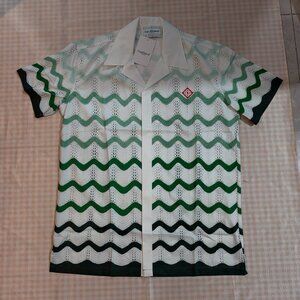 Casablanca Green Short-Sleeved Shirt